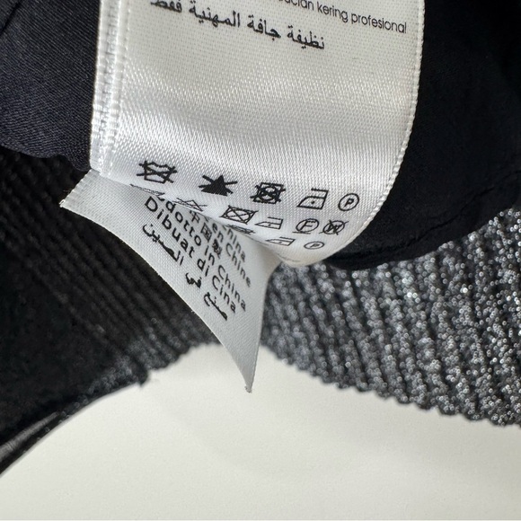 3.1 Philip Lim Metallic Silver Black Brocade Ribbed Knit Cap Sleeve Blouse Top - Picture 8 of 13